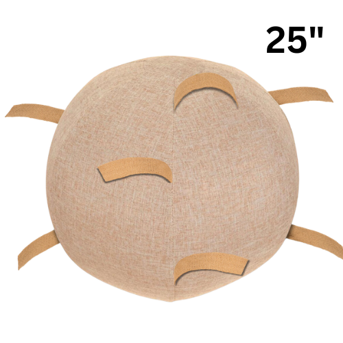 25" Jumbo Dog & 100% Hemp Ball Cover With Chew Straps